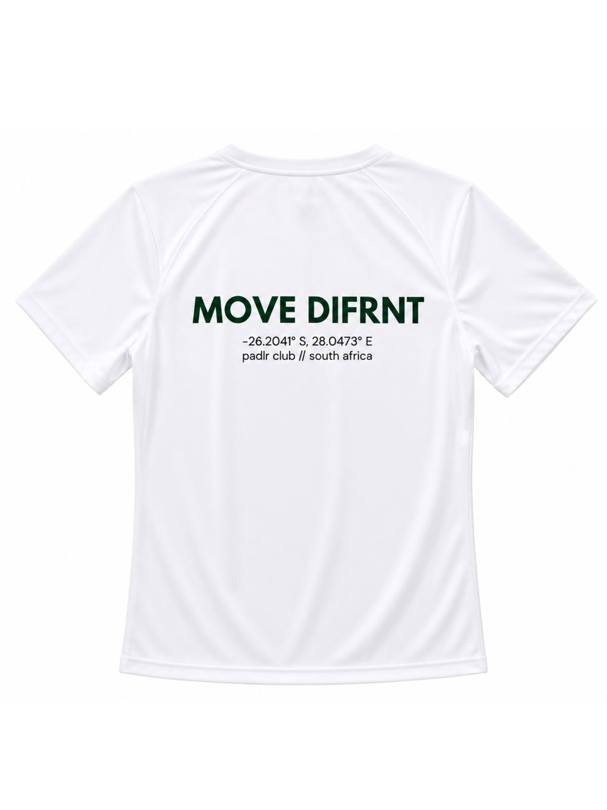 "MOVE DIFRNT" TEE, WHITE
