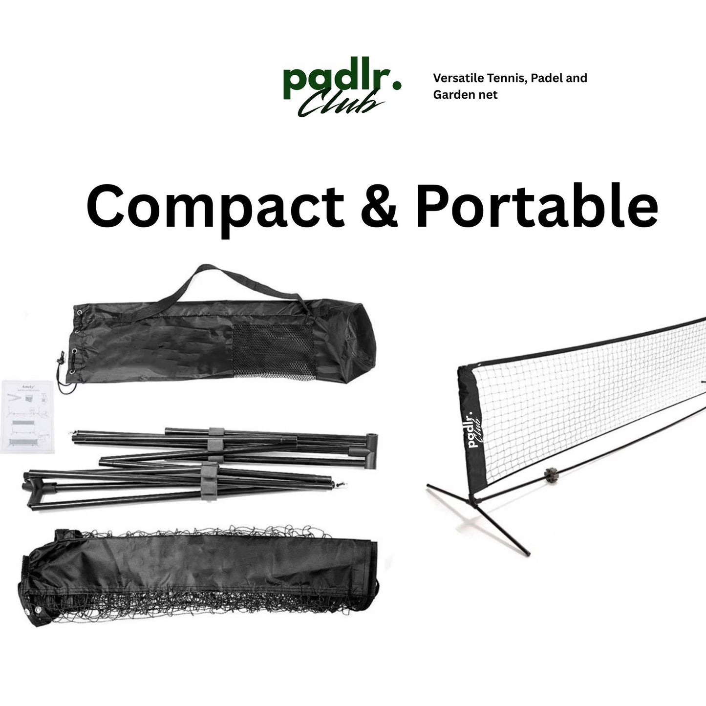 Portable 3m Sports Net with Carry Bag