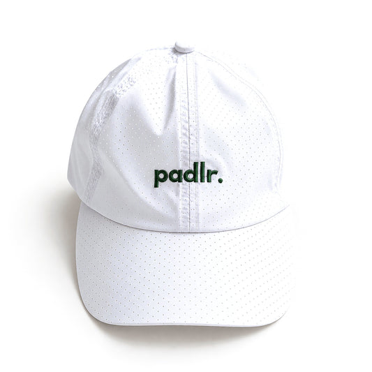 "COURT CAP" Perforated Performance Cap | White