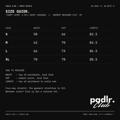 "COURT LAYER" 2-in-1 Padel Skirt Leggings | Black