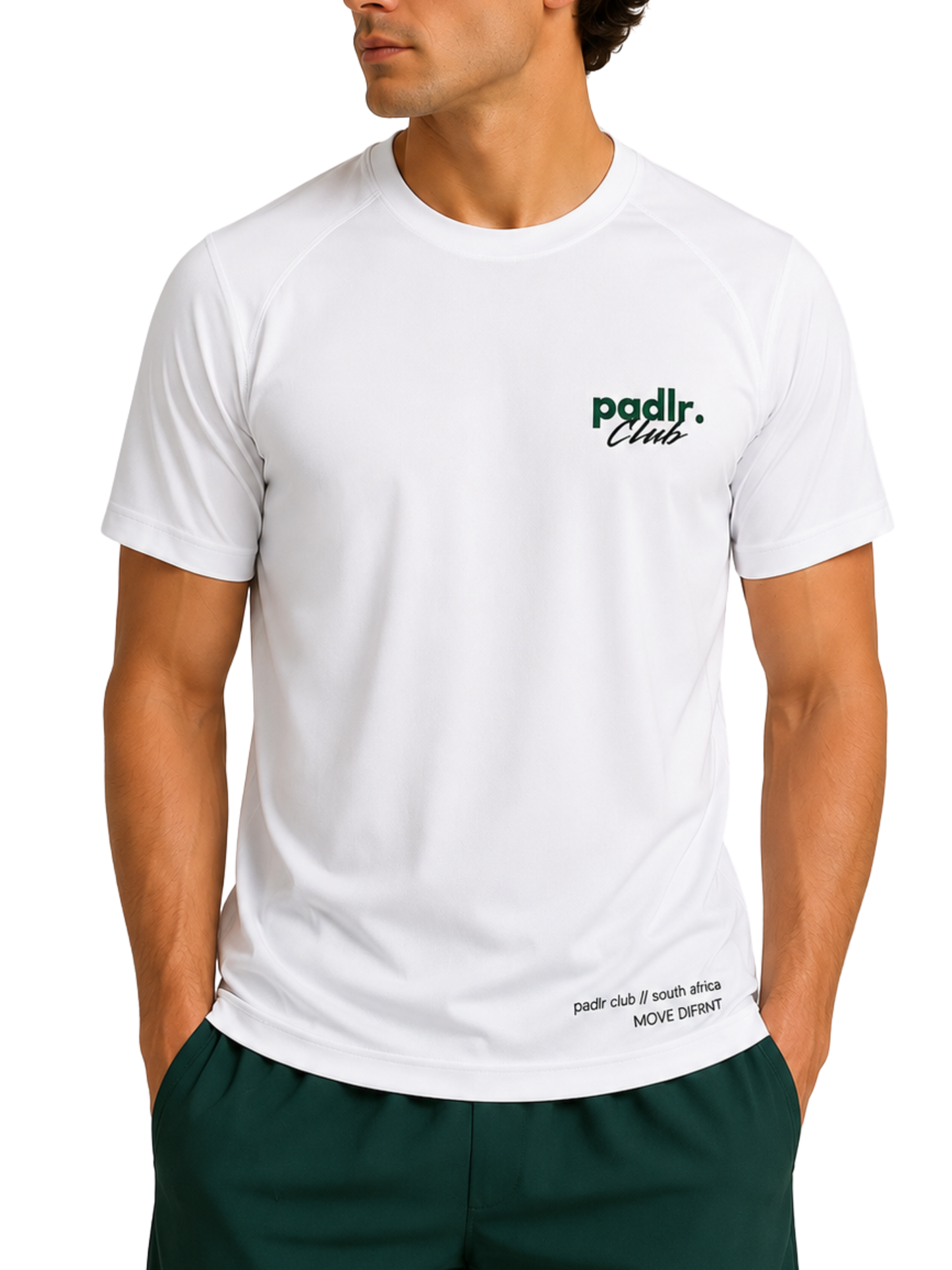 PADLR CLUB “MOVE DIFRNT” Performance Training Tee | WHITE