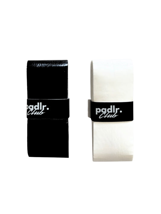 Padlr Club Premium Padel & Tennis Overgrips – Black & White Pack of 2 – Non-Slip, Sweat Absorbent