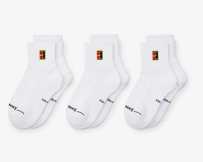 Nike Everyday Elevated Court Ankle Socks – White | 3 Pair Pack