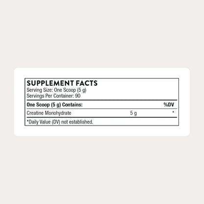 THORNE Creatine Micronized Creatine Monohydrate Powder 90 Servings 450g