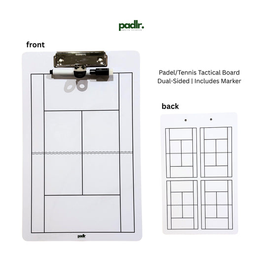 Padlr Sports Science Dual-Sided Padel & Tennis Tactical Coaching Board (with Marker)
