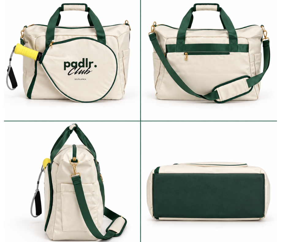 "The Clubhouse" Padel Bag | Cream & Club Green