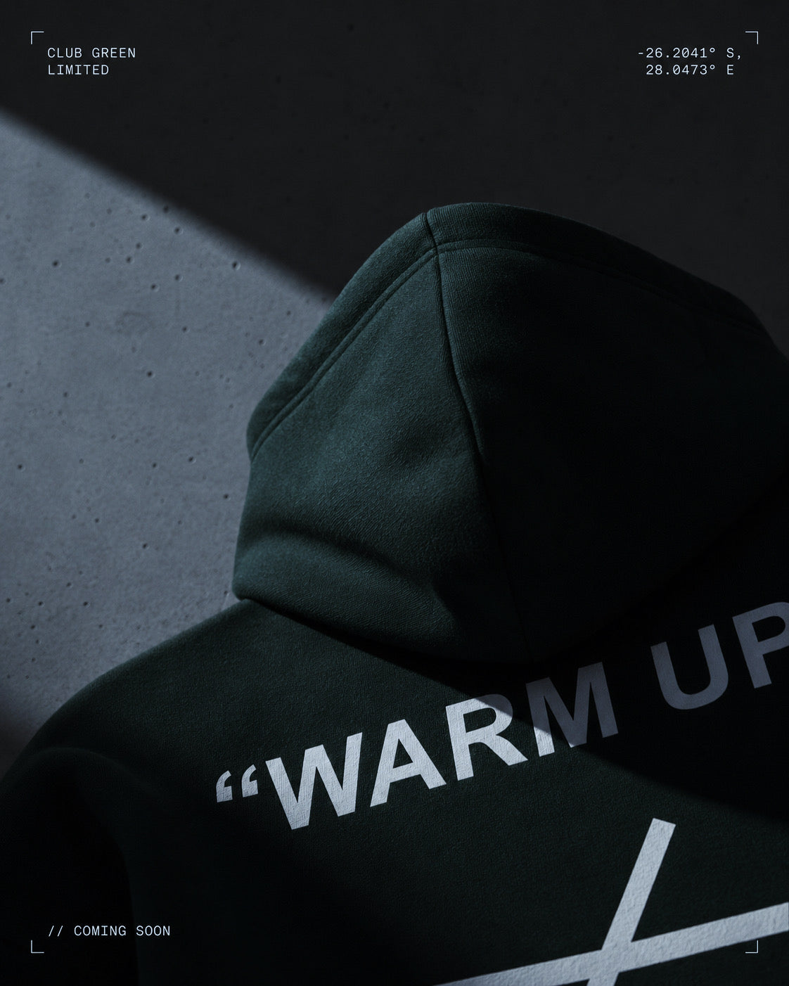 "WARM UP" Hoodie, CLUB GREEN | LIMITED EDITION