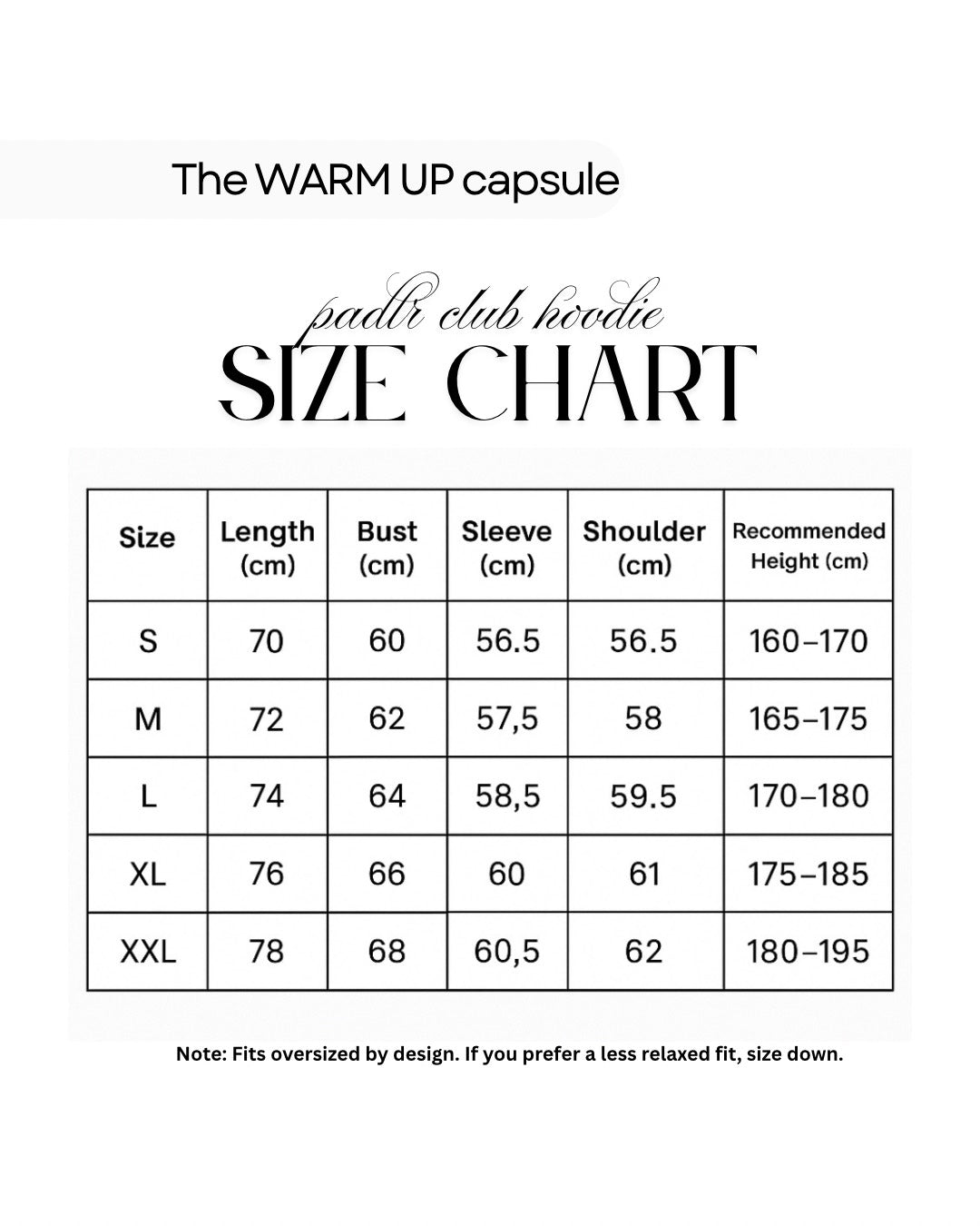 Padlr Club “WARM UP” Hoodie – Oversized