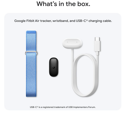 Google Fitbit Air - Screenless Activity Tracker | Black Onyx Strap