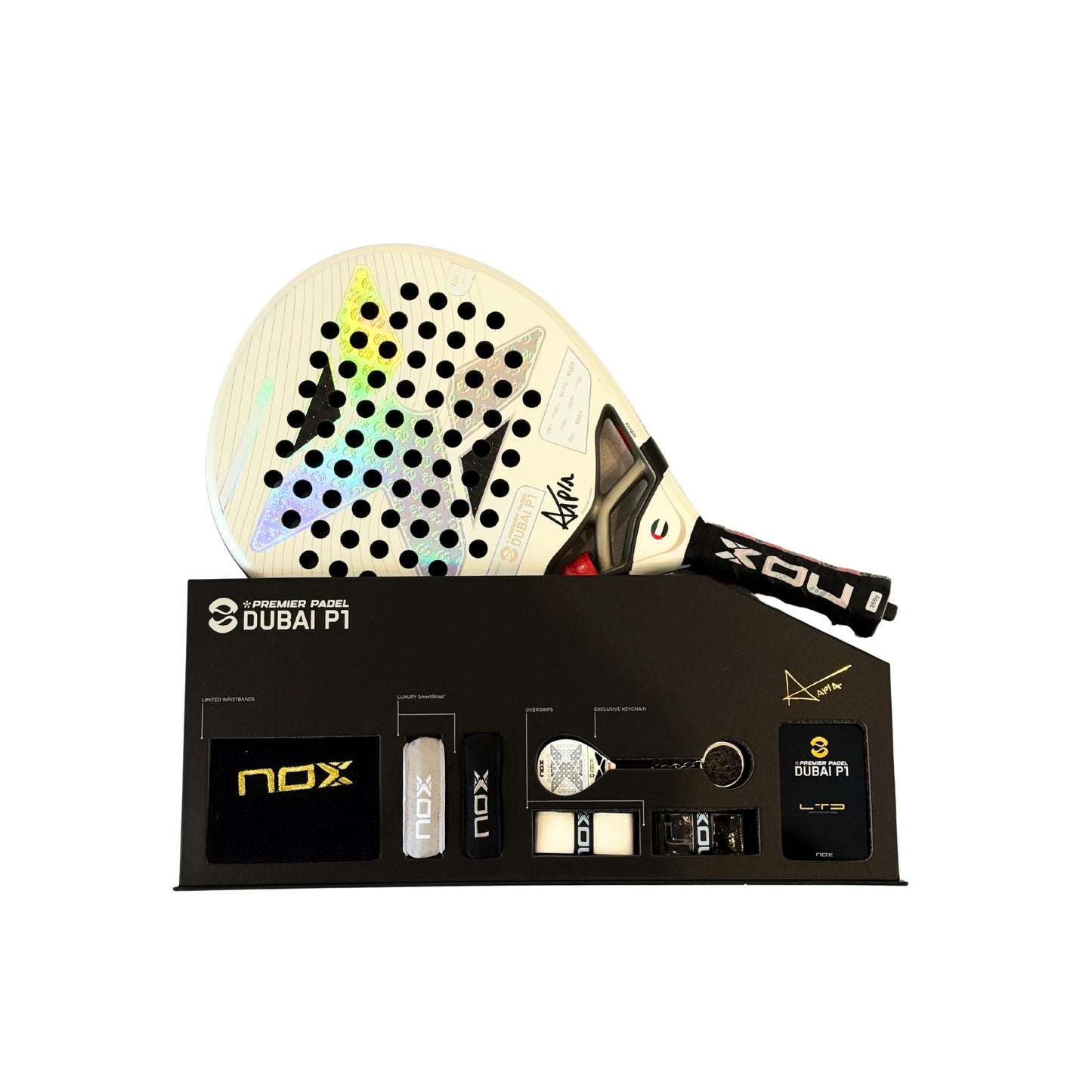 NOX AT10 Dubai P1 Padel Racket – Limited Edition Signed by Agustín Tapia (Dubai Premier Padel Exclusive)