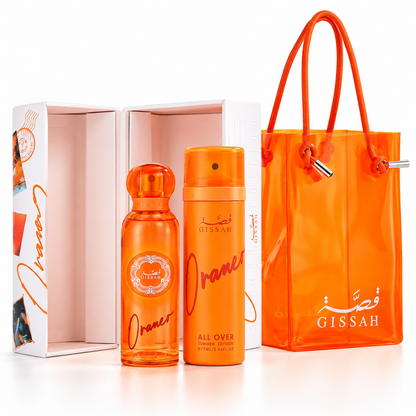 Gissah Oraneo Summer Limited Edition Unisex Gift Set | 75ml EDP, 75ml All Over Spray & Gift Bag