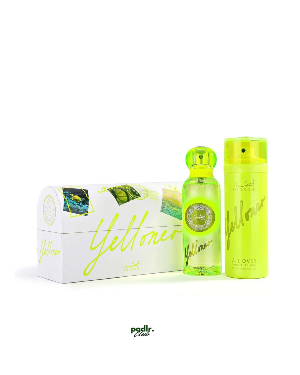 Gissah Yelloneo Summer Edition Gift Set | 75ml Eau de Parfum + 75ml All Over Spray & Gift bag