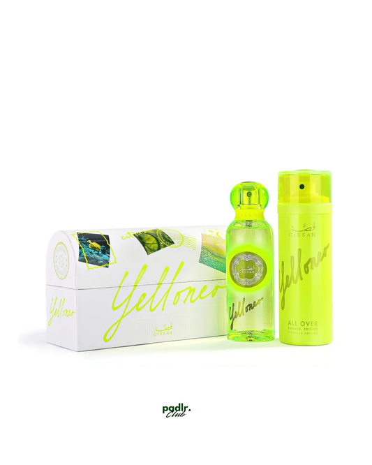 Gissah Yelloneo Summer Edition Gift Set | 75ml Eau de Parfum + 75ml All Over Spray & Gift bag