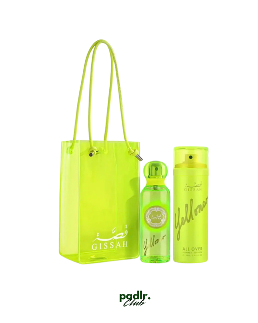 Gissah Yelloneo Summer Edition Gift Set | 75ml Eau de Parfum + 75ml All Over Spray & Gift bag