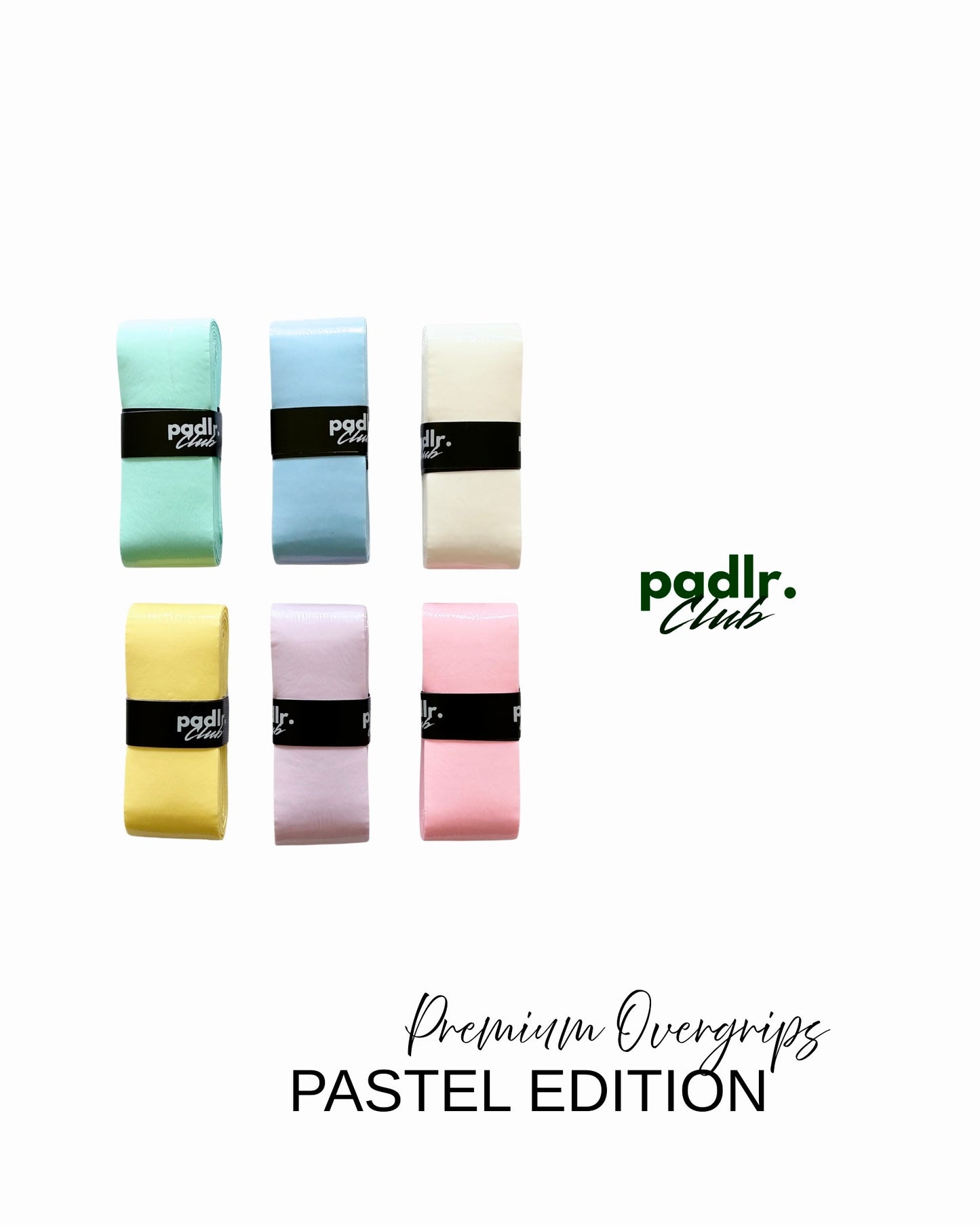Padlr Club Padel Overgrips – Premium Non-Slip Comfort Grip (6-Pack, Pastel Edition)