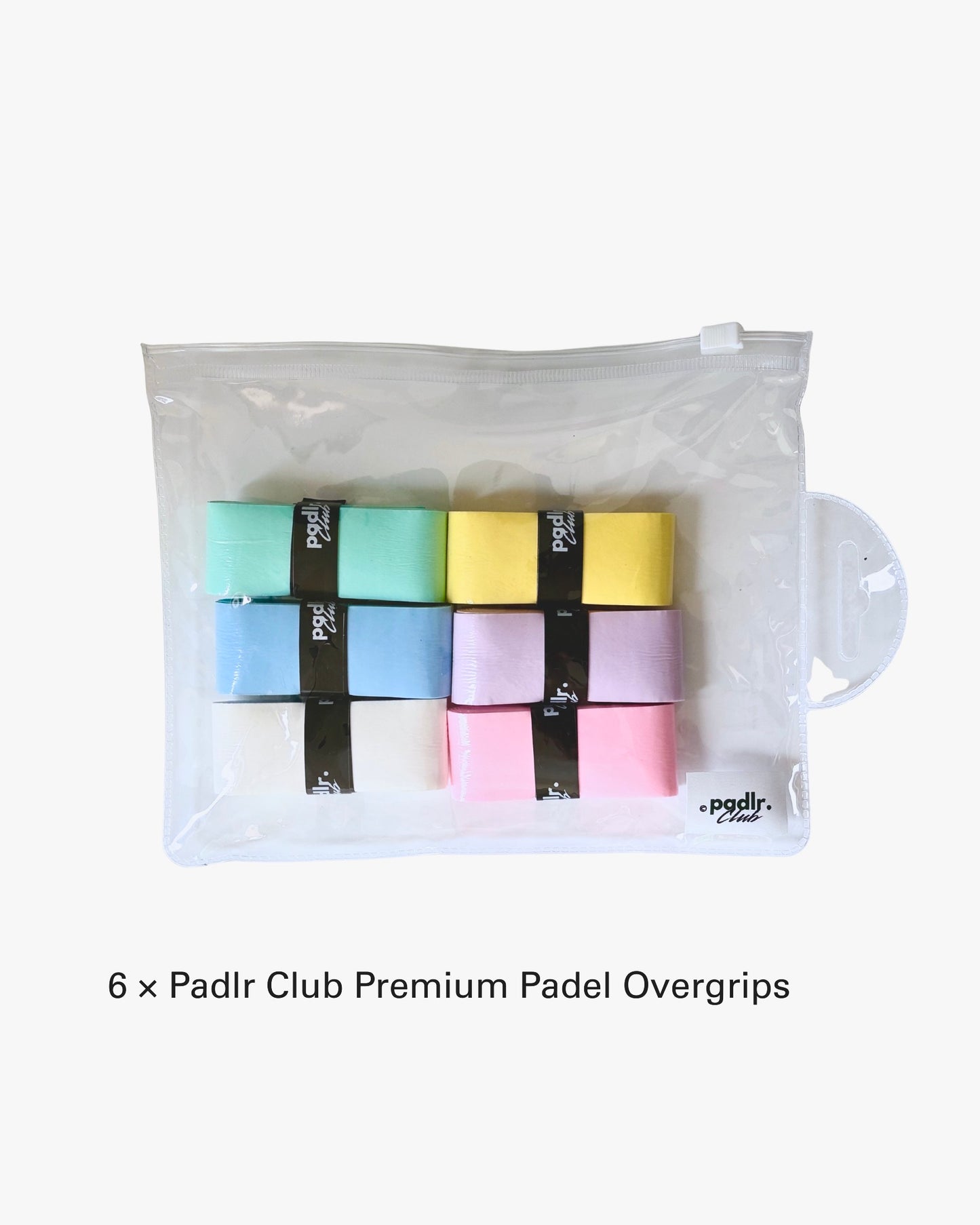 Padlr Club Padel Overgrips – Premium Non-Slip Comfort Grip (6-Pack, Pastel Edition)
