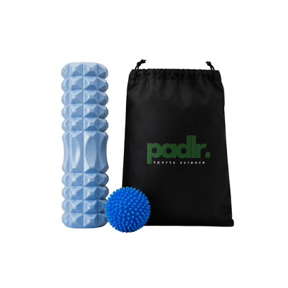 Muscle Recovery Kit | Trigger Point Foam Roller, Spiky Massage Ball & Carry Bag | Padlr. Sports Science