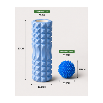 Muscle Recovery Kit | Trigger Point Foam Roller, Spiky Massage Ball & Carry Bag | Padlr. Sports Science