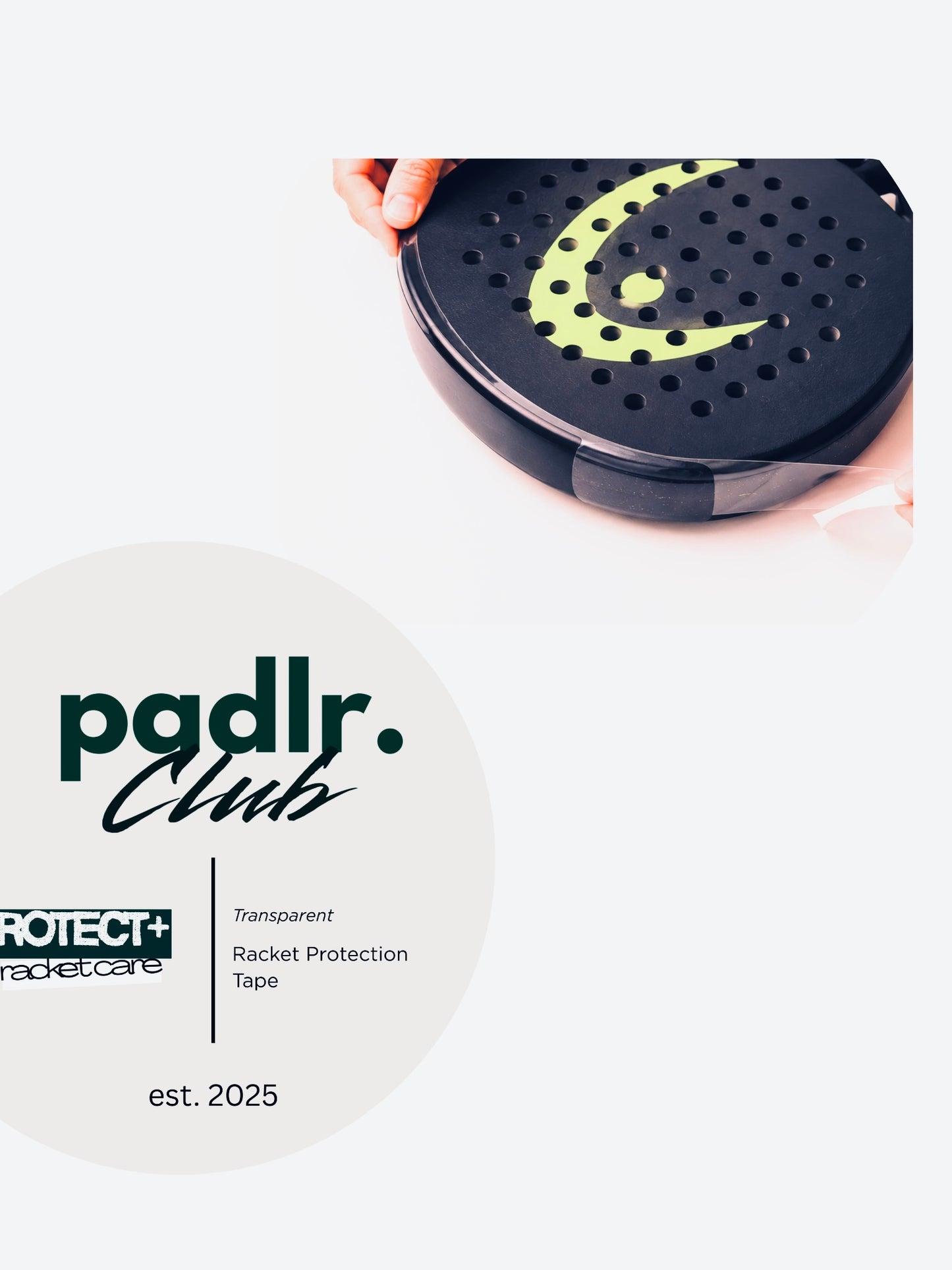PROTECT+ Padel Racket Protection Tape — Transparent