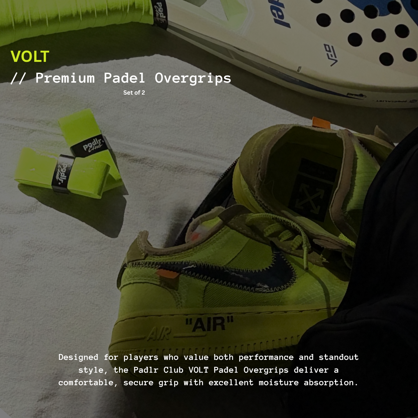 VOLT Premium Padel Overgrips — Set of 2