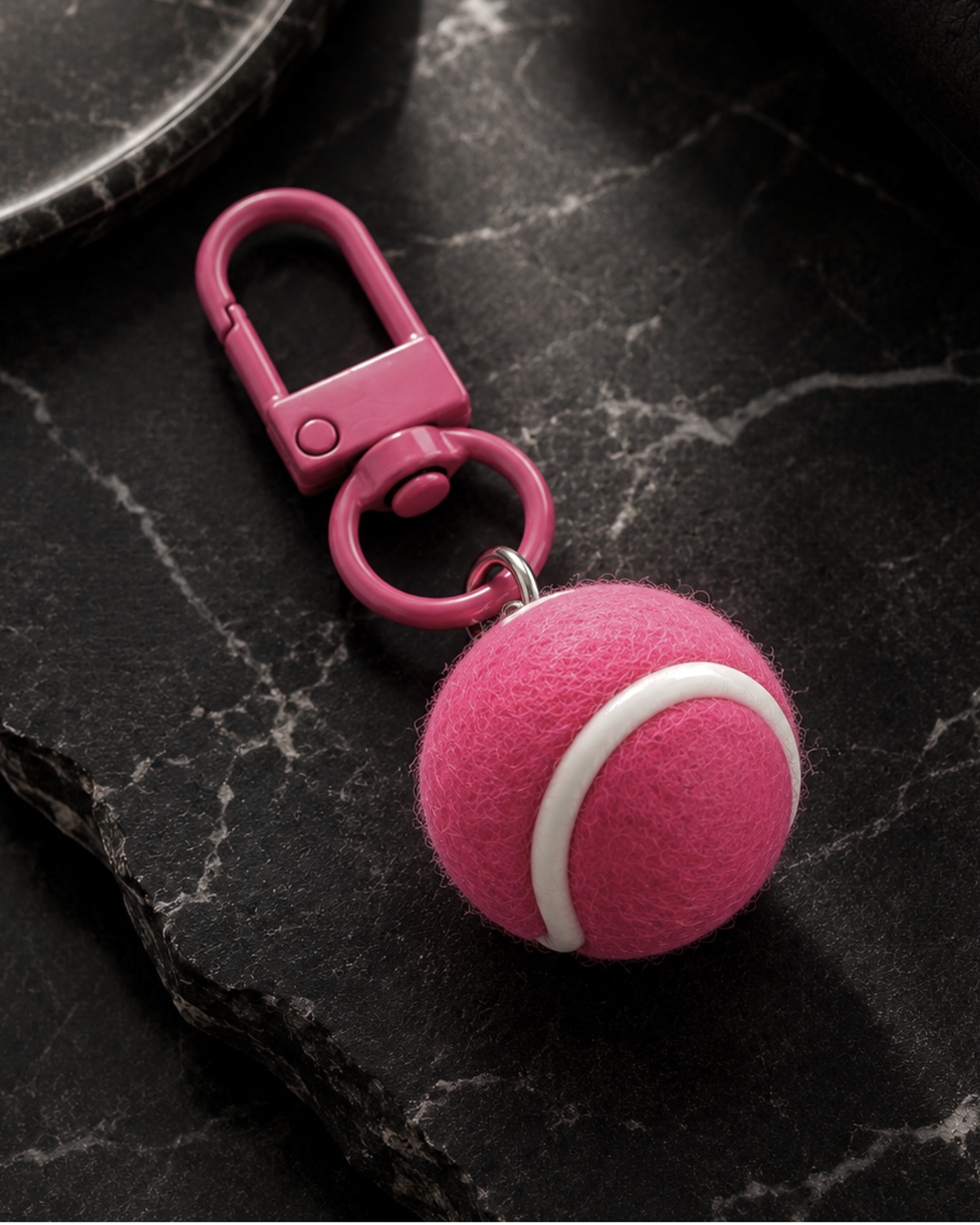 Padlr Club Premium Mini Tennis & Padel Ball Keychain – Blush Pink