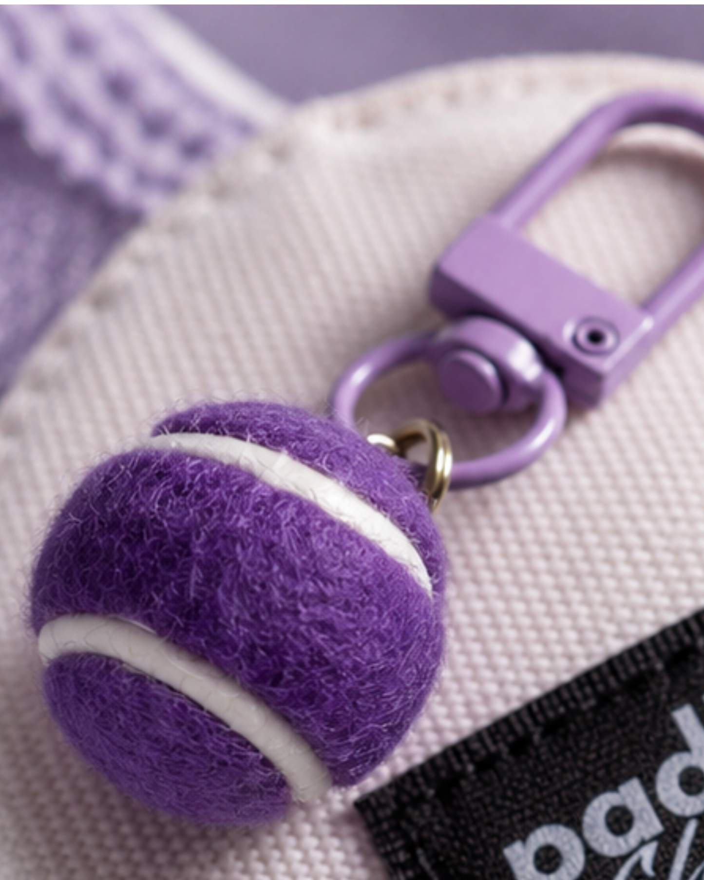 Padlr Club Premium Mini Tennis & Padel Ball Keychain – Lavender Purple