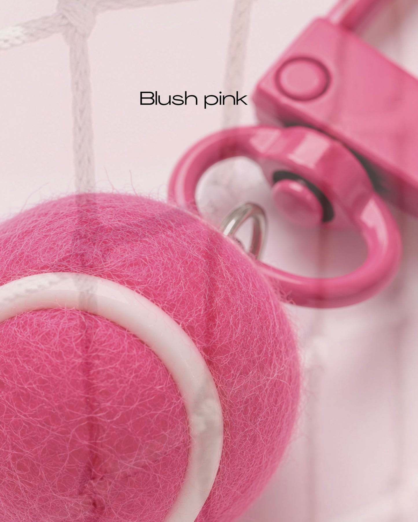 Padlr Club Premium Mini Tennis & Padel Ball Keychain – Blush Pink