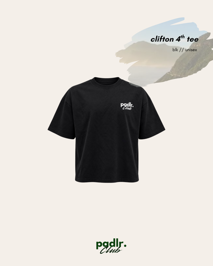 “Clifton 4th” Boxy Tee | Unisex - Black