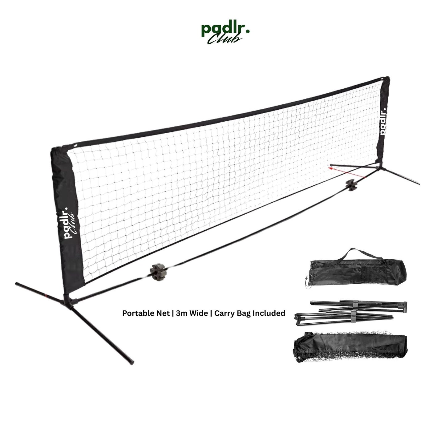 Portable 3m Sports Net with Carry Bag