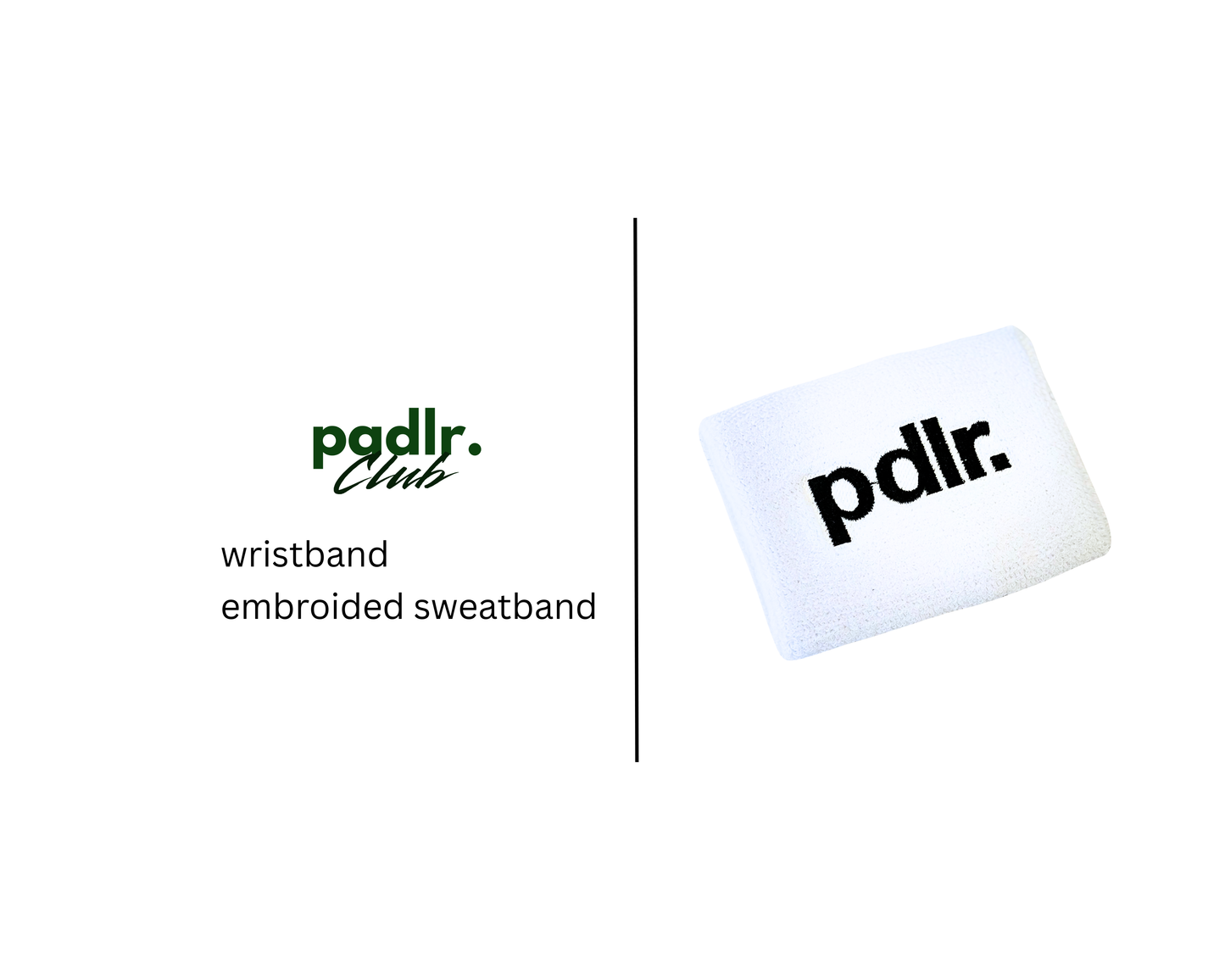 Padlr Club Sports Sweatband Wristband for Gym, Tennis & Padel